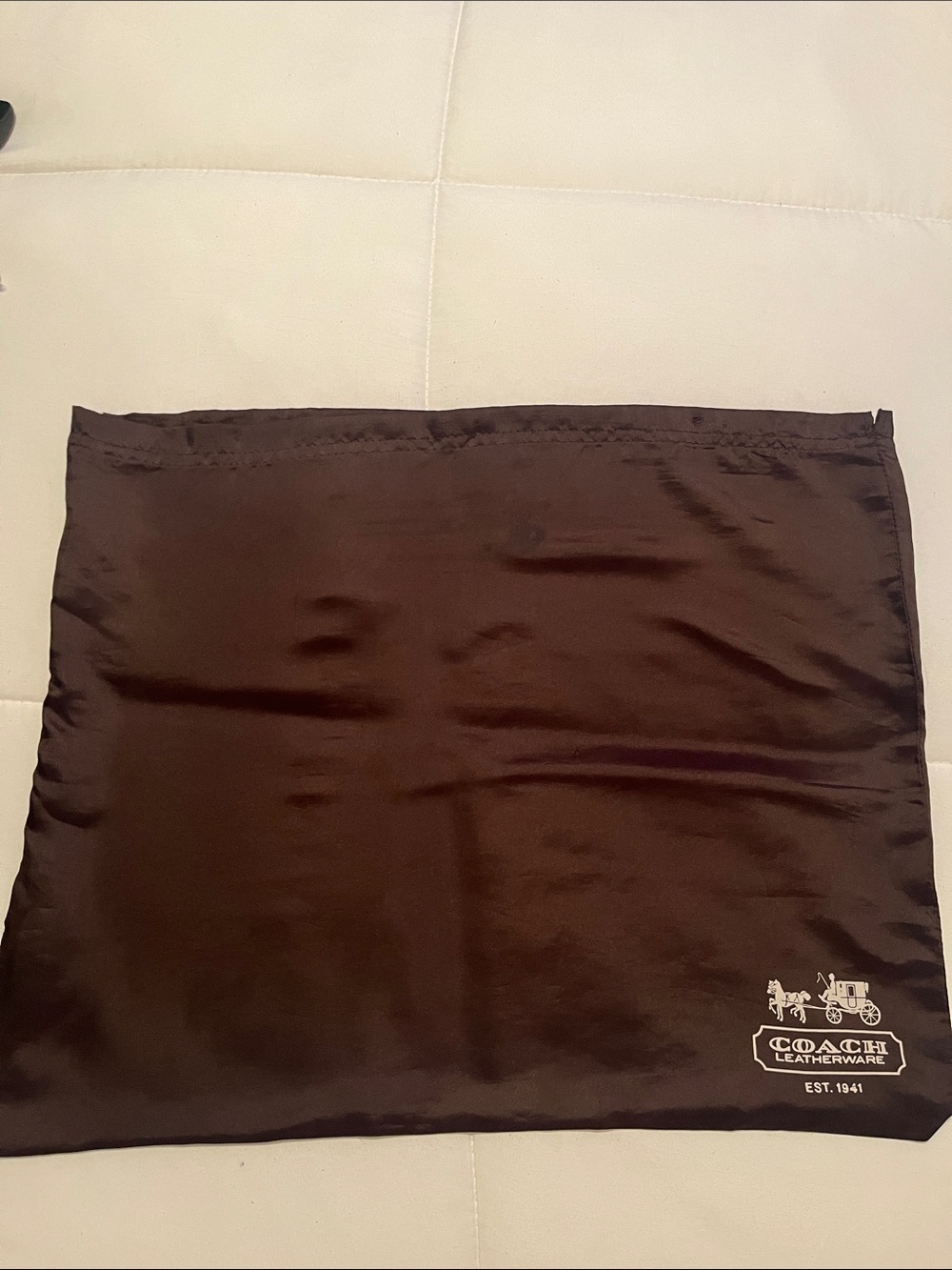 Authentic Coach Brown Leatherware Dust Bag with Logo 19 3/4 x 16